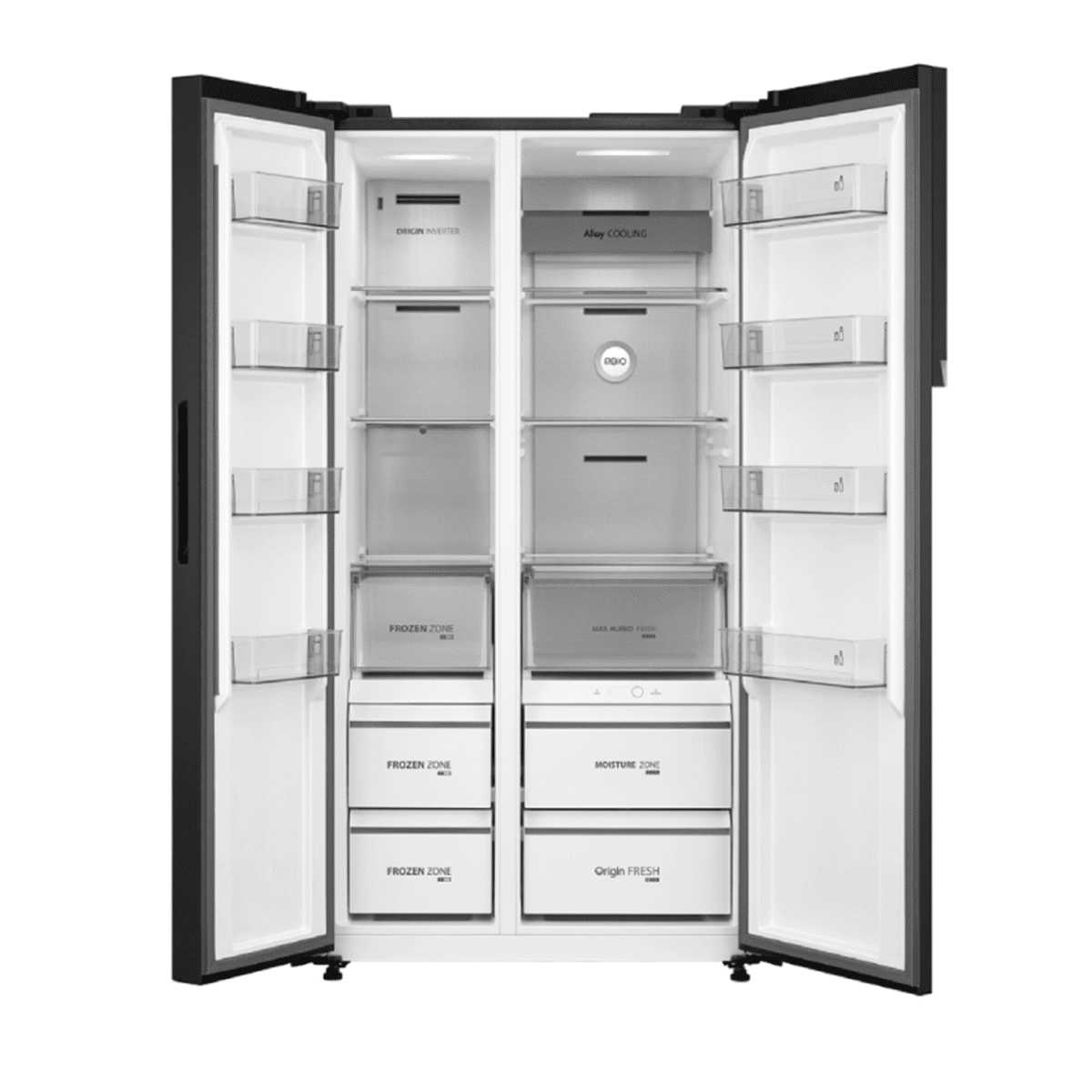 ثلاجة توشيبا دولابي - 2باب / 19.40 قدم مكعب / انفرتر / اسود زجاجي - (GR-RS780WI-PGU(22)) - Image 2
