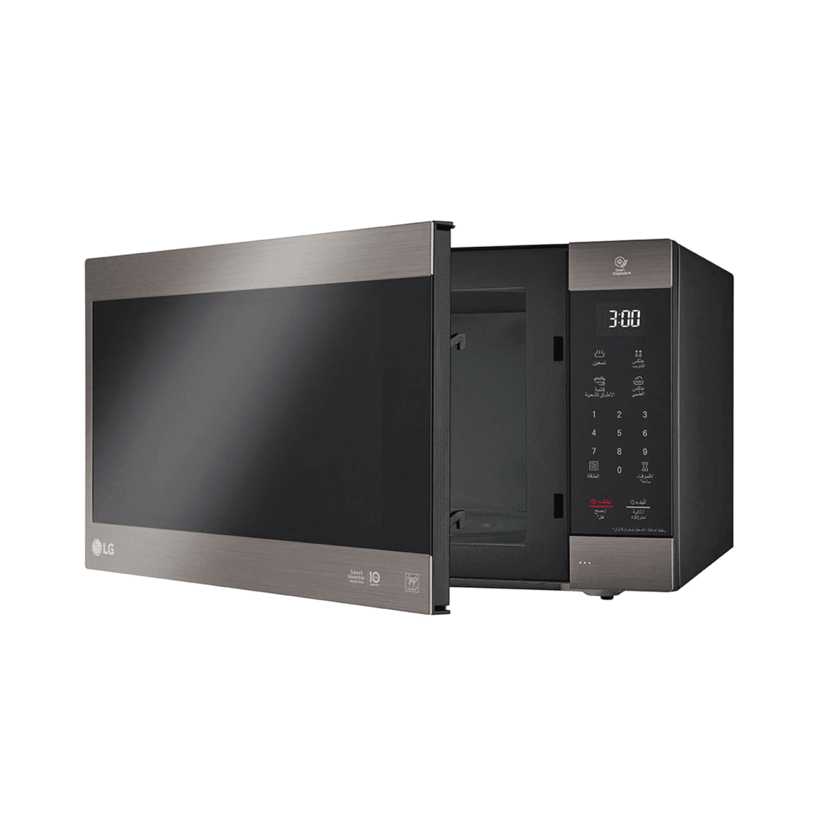 ميكروويف ال جي/تسخين/انفرتر/56لتر/1200وات/اسود-ستيل - (MS5696HIT) - Image 2